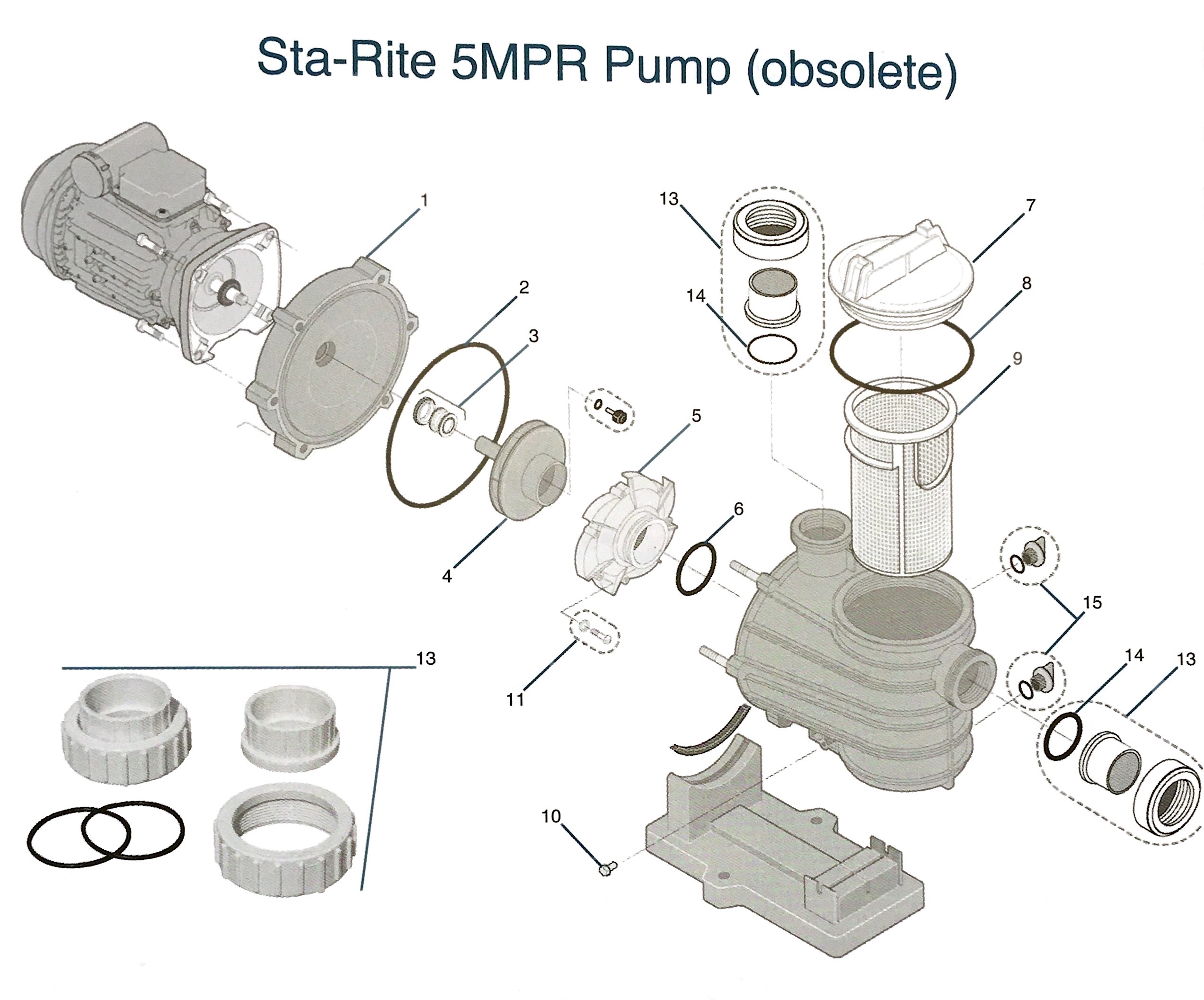 Pool Pump Motor Parts Diagram