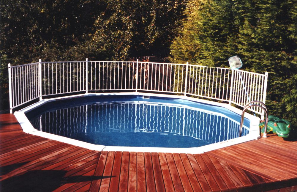 above ground aluminum pool deck