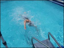 Swimming in the Fastlane current