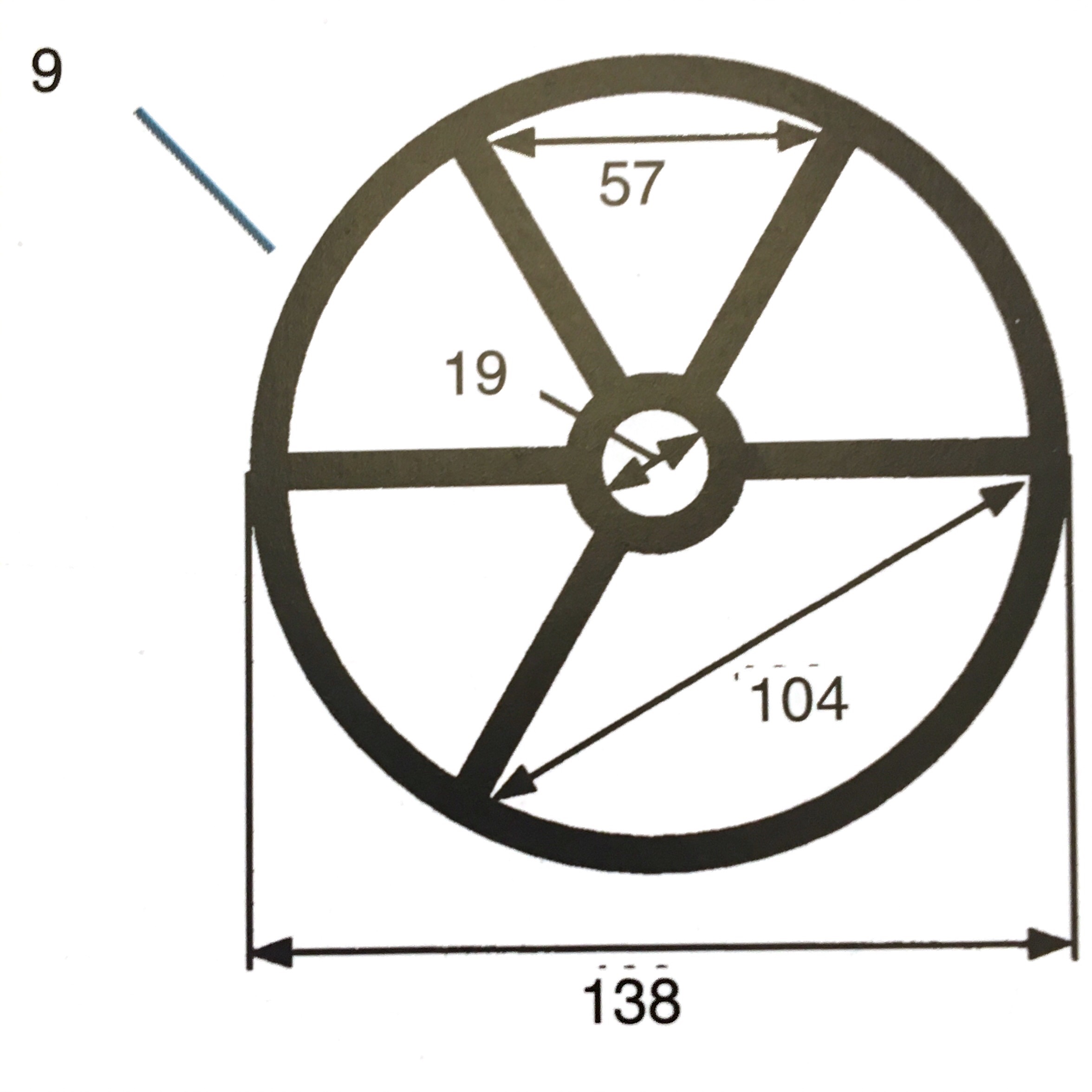 9 Hayward 5-spoke 1.5"