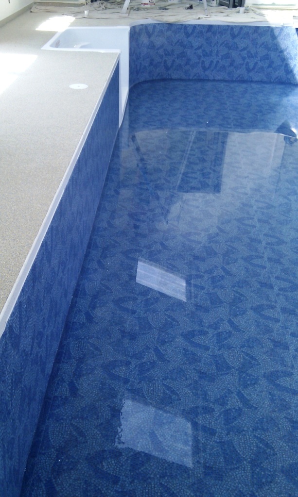 Kafko Polymer panel swimming pool wall and step