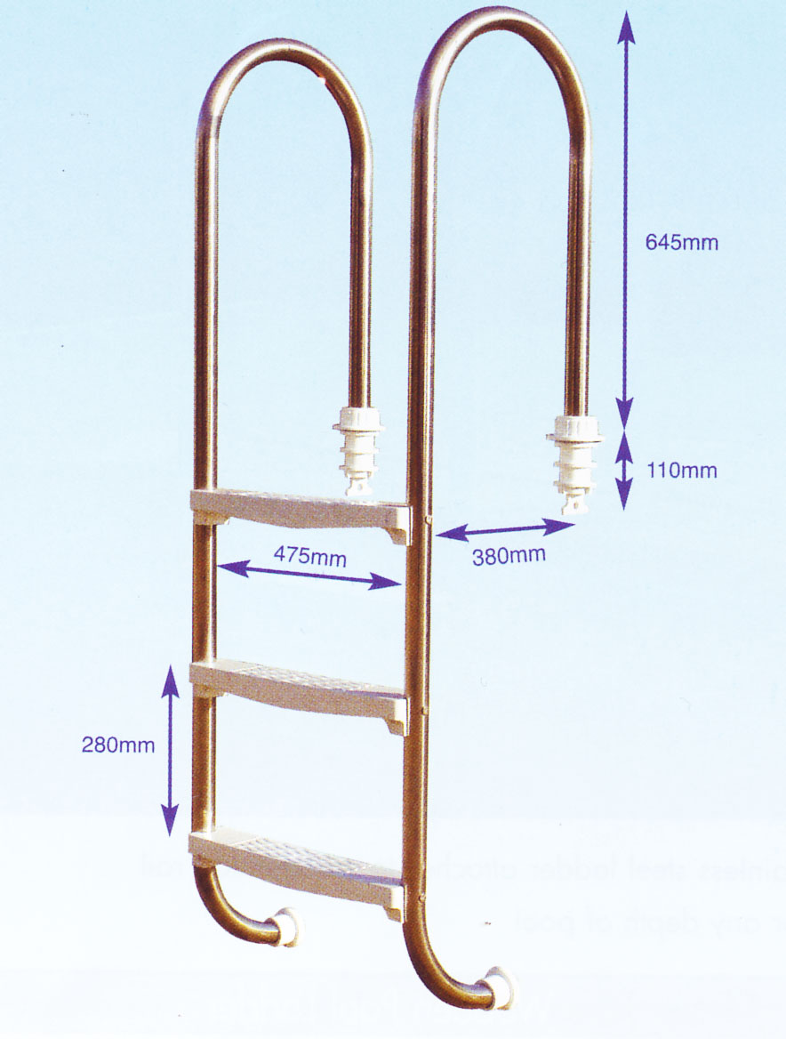 Swimming pool ladder - slimline