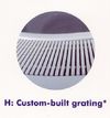 H: Custom built grating*