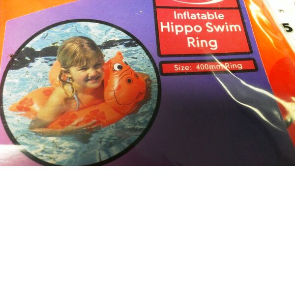 Inflatable Hippo Swim Ring