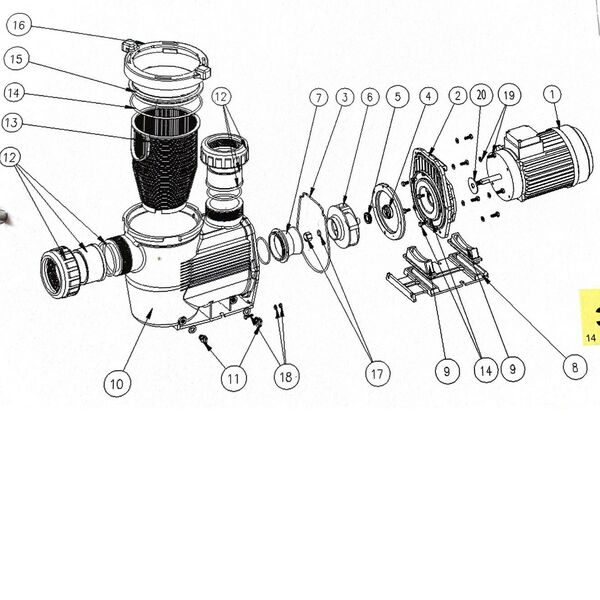Hydrostar Pump Spares diagram 19